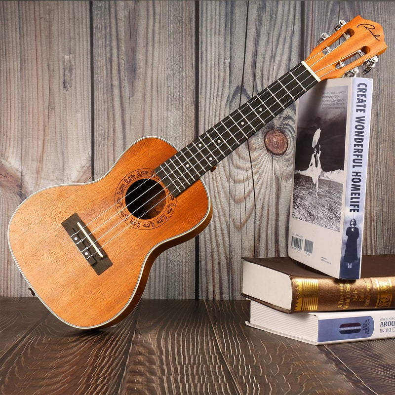 Ranch Concert Ukulele 23 inch Classical ukelele Instrument with Online 12 Lessons Professional Beginner Ukalalee Starter Pack Bundle Ukele Gig bag - Image 5